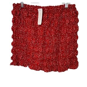 Red Polka Dot Mini Skirt